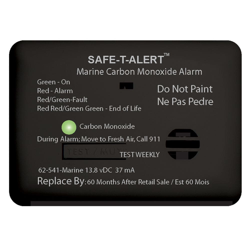 Safe-T-Alert 62 Series Carbon Monoxide Alarm - 12V - 62-541-Marine - Surface Mount - Black - Marine Safety | Fume Detectors - Safe-T-Alert