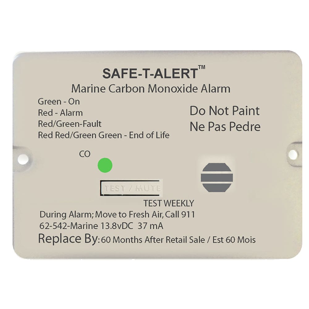 Safe-T-Alert 62 Series Carbon Monoxide Alarm - 12V - 62-542-Marine - Flush Mount - White - Marine Safety | Fume Detectors - Safe-T-Alert