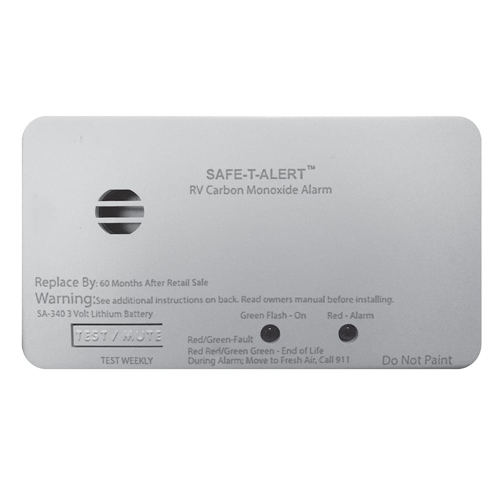 Safe-T-Alert SA-340 White RV/ Marine Battery Powered CO2 Detector - Rectangle - Automotive/RV | Fume Detectors - Safe-T-Alert