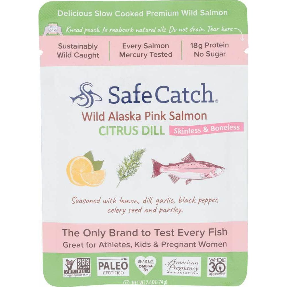 Safe Catch Safecatch Wild Alaska Pink Salmon Citrus Dill, 2.6 oz
