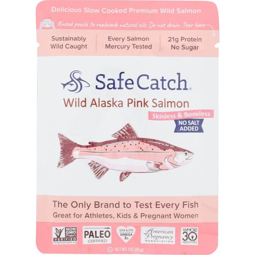 Safe Catch Safecatch Wild Alaska Pink Salmon No Salt Added, 3 oz