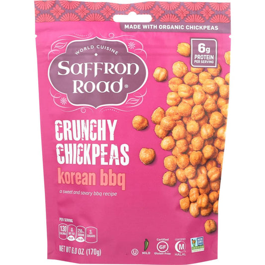 SAFFRON ROAD: Korean BBQ Crunchy Chickpeas 6 oz (Pack of 5) - Snacks > Chips - SAFFRON ROAD