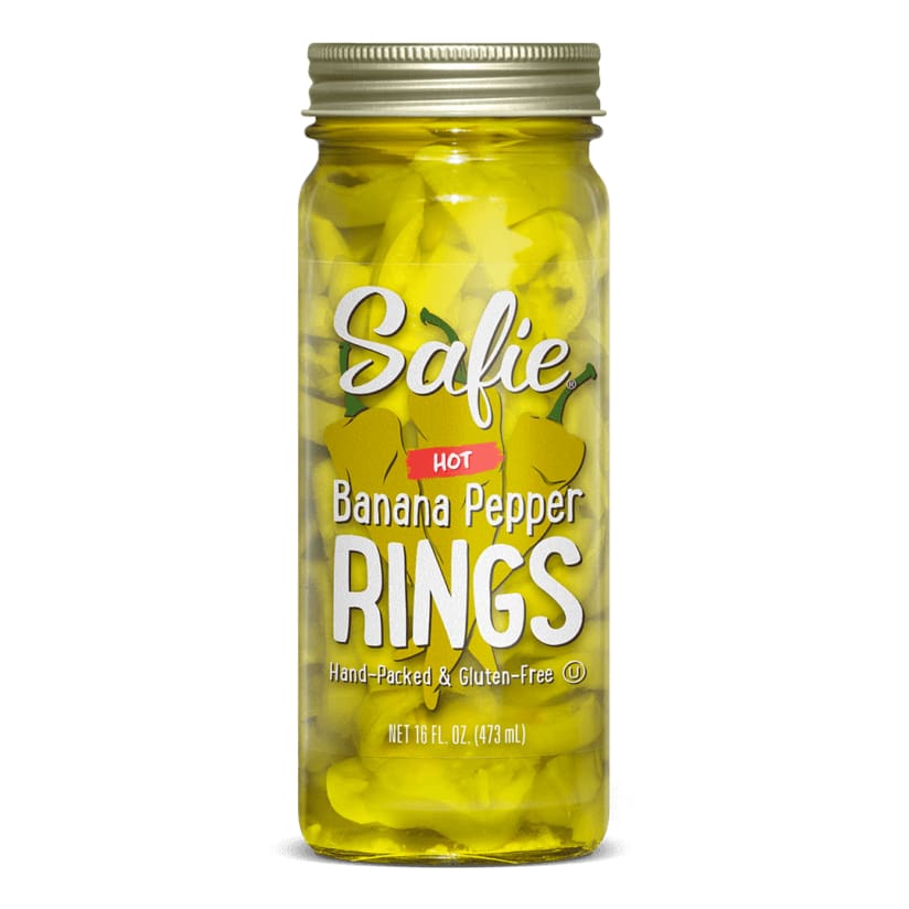 SAFIE SAFIE Hot Banana Pepper Rings, 16 oz