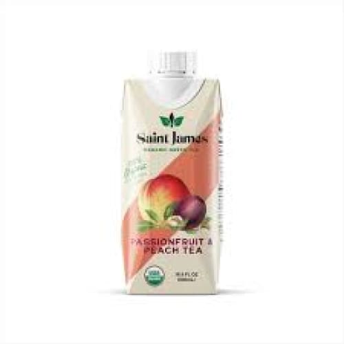SAINT JAMES BRANDS LLC: Tea Peach Pssnfrt Grn Org 16.9 FO (Pack of 5) - Beverages > Coffee Tea & Hot Cocoa - SAINT JAMES BRANDS LLC