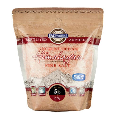 Saltworks Medium Himalayan Pink Salt 5lb | ShelHealth
