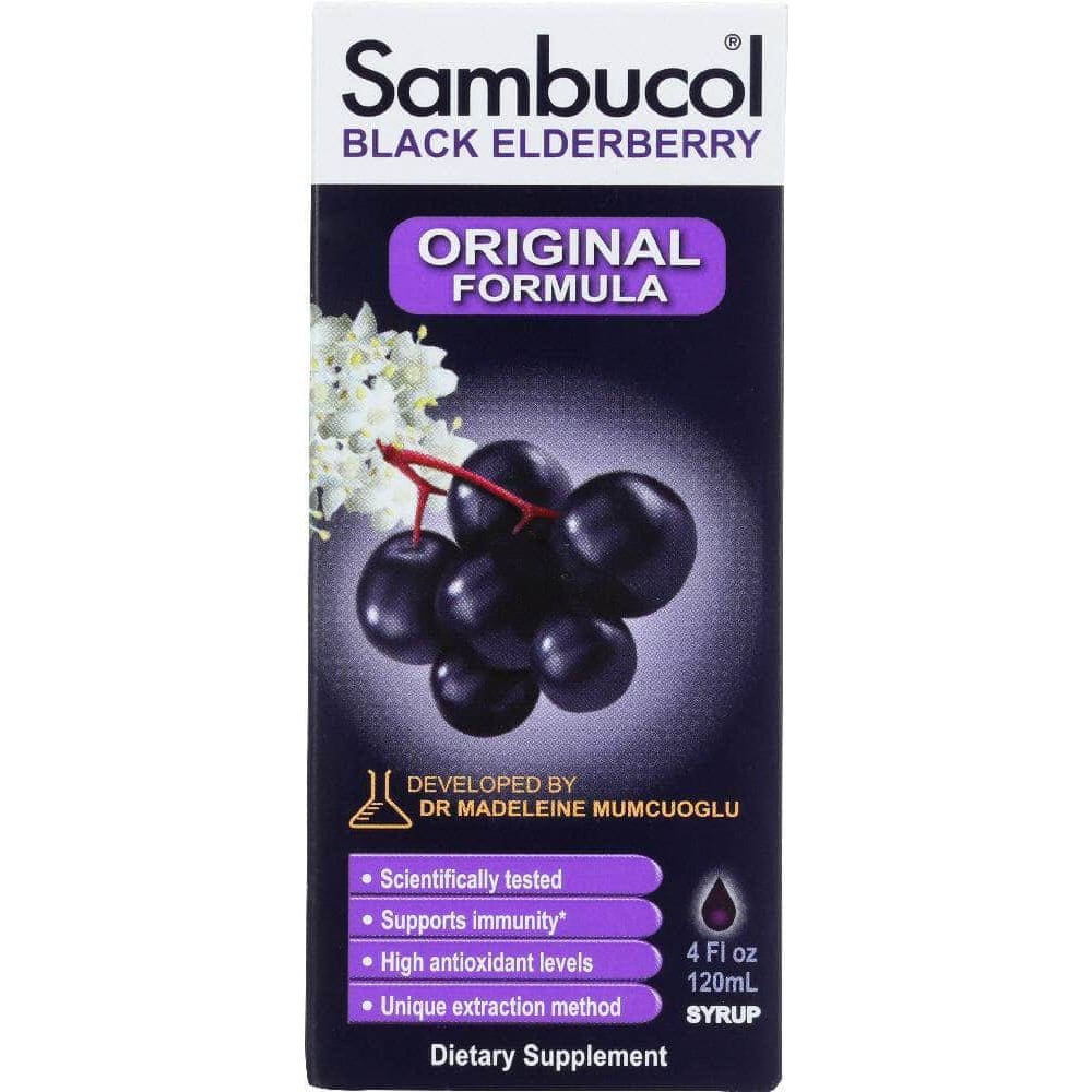 SAMBUCOL Sambucol Black Elderberry Immune System Support Original Formula, 4 Oz