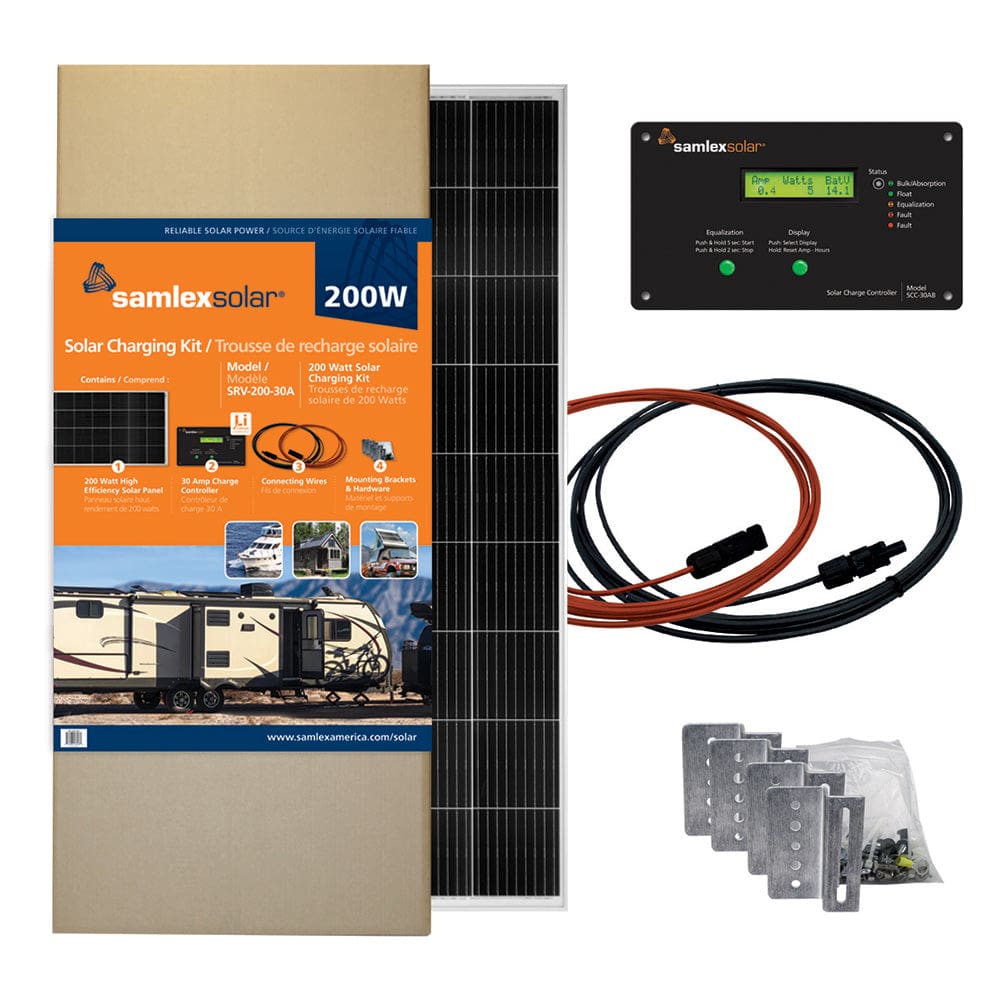 Samlex SRV-200-30A Solar Charging Kit 200W w/ 30A Charge Controller - Outdoor | Solar Panels,Automotive/RV | Accessories - Samlex America