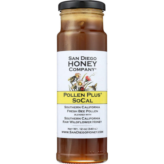 SAN DIEGO HONEY COMPANY: Pollen Plus Socal Honey 12 oz - Grocery > Cooking & Baking > Honey - SAN DIEGO HONEY COMPANY
