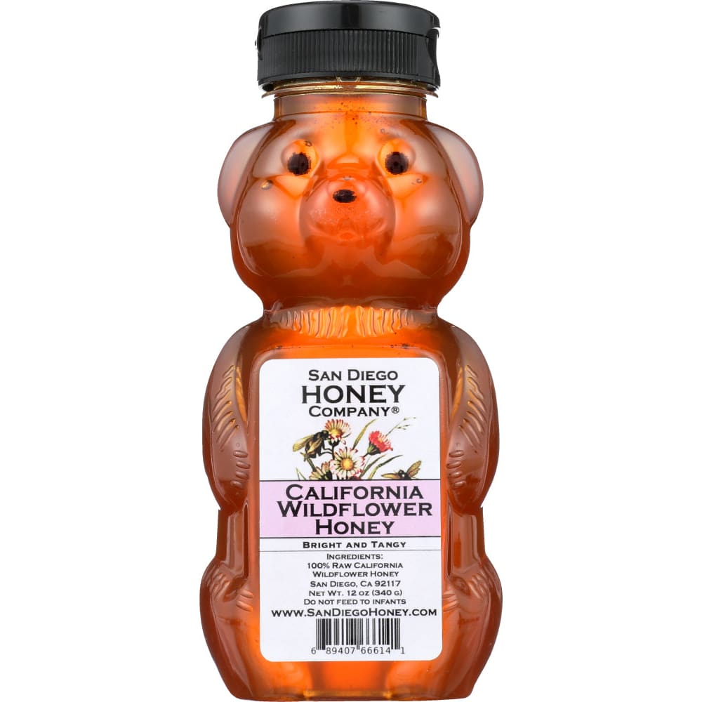 SAN DIEGO HONEY COMPANY: Raw California Wildflower Honey 12 oz - Grocery > Cooking & Baking > Honey - SAN DIEGO HONEY COMPANY