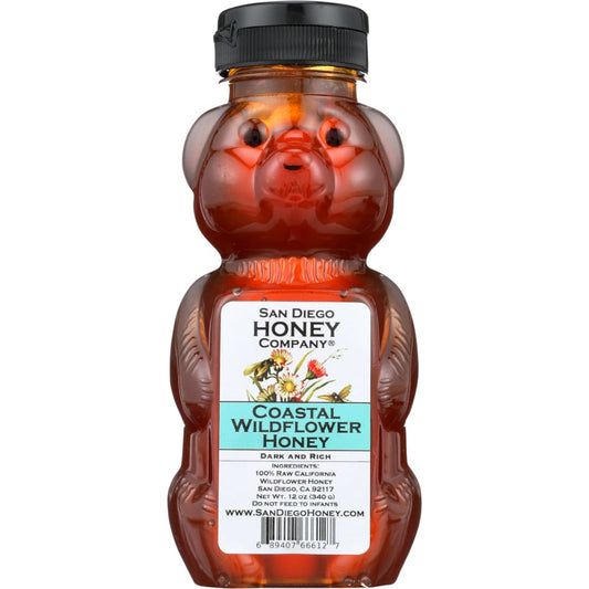 SAN DIEGO HONEY COMPANY: Raw Coastal Wildflower Honey 12 oz - Grocery > Cooking & Baking > Honey - SAN DIEGO HONEY COMPANY