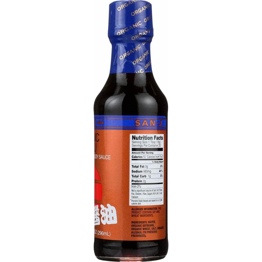 San J San-J Organic Shoyu Naturally Brewed Soy Sauce, 10 oz