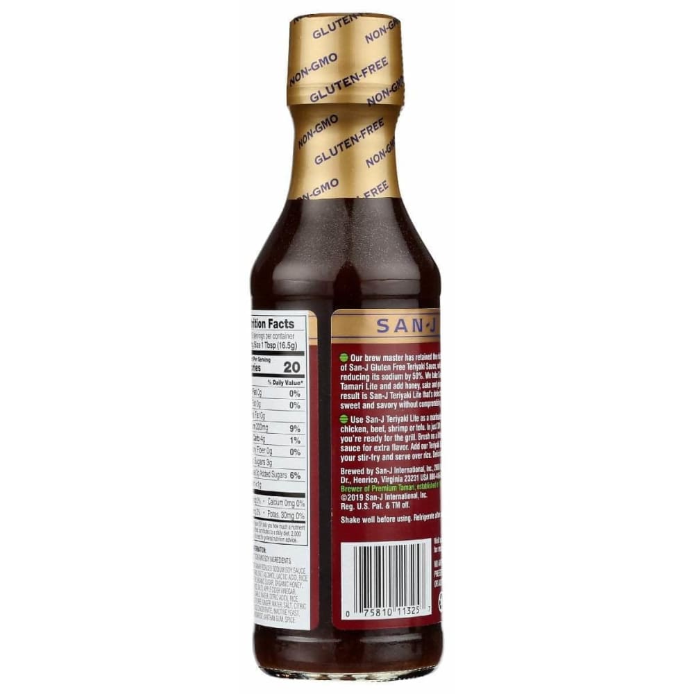 SAN J San J Sauce Teriyaki Lite, 10 Fo