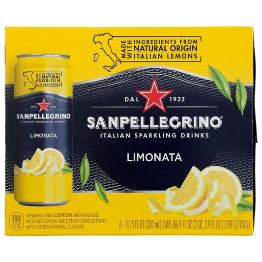 SAN PELLEGRINO: Limonata Sparkling Drink 6 Count 66.9 fo (Pack of 3) - Beverages > Juices - SAN PELLEGRINO