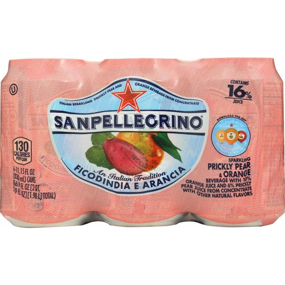 San Pellegrino San Pellegrino Soda Prickly Pear and Orange Pack of 6, 66.9 oz