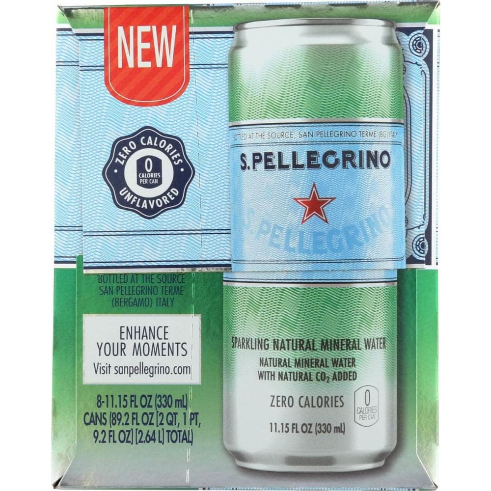 SAN PELLEGRINO Grocery > Beverages > Water > Sparkling Water SAN PELLEGRINO: Water Sparkle Pack of 8, 89.26 oz
