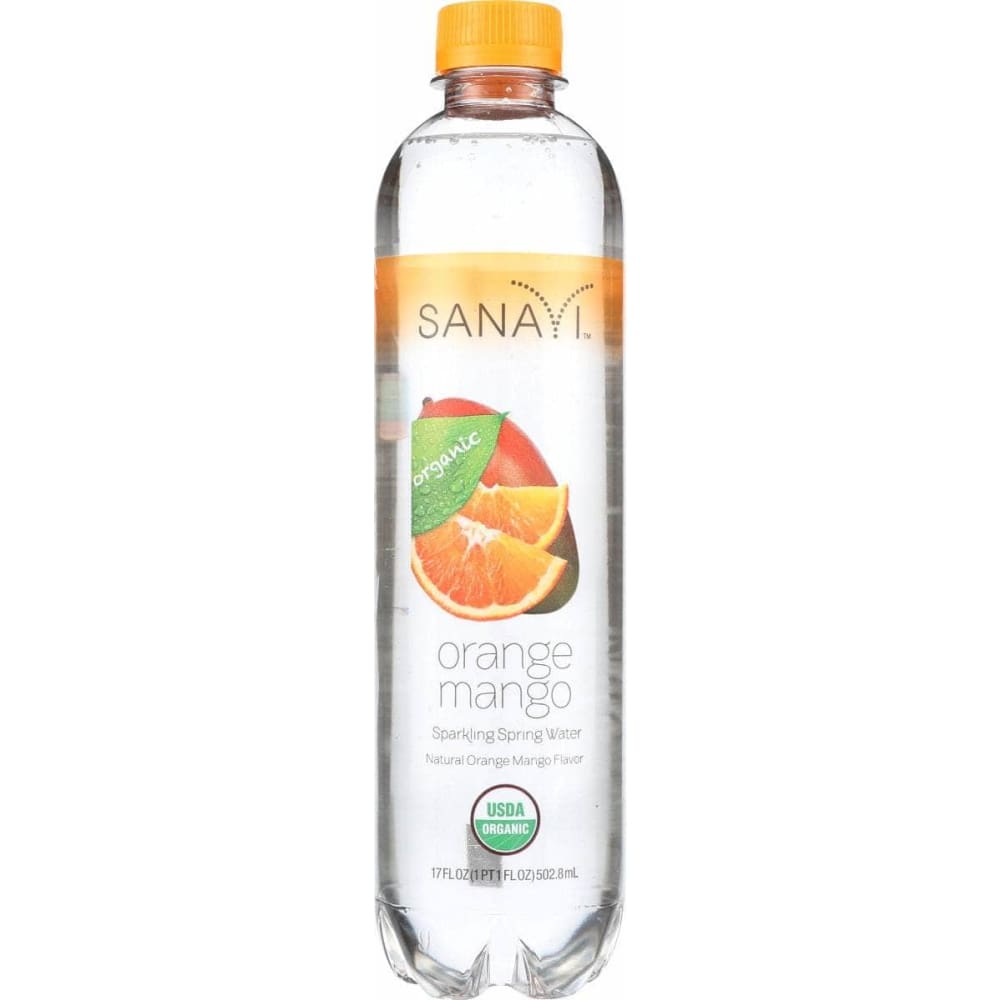 SANAVI Grocery > Beverages > Water > Sparkling Water SANAVI: Orange Mango Sparkling Spring Water, 17 fo