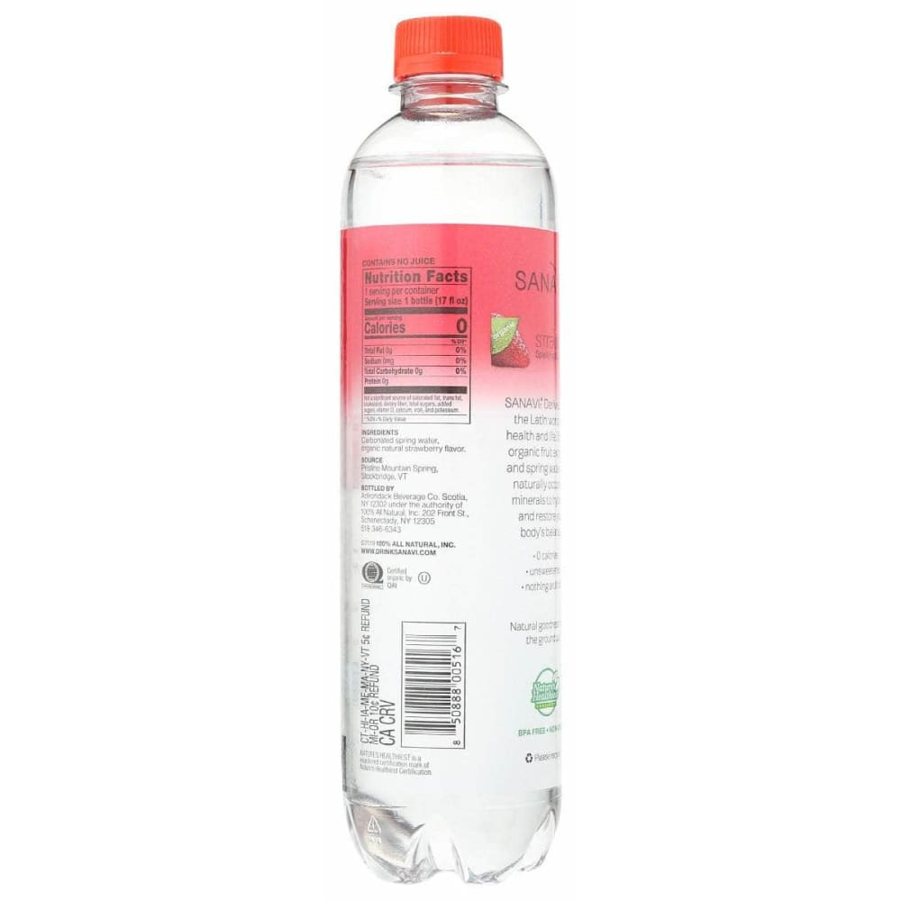 SANAVI Grocery > Beverages > Water > Sparkling Water SANAVI: Strawberry Sparkling Spring Water, 17 fo