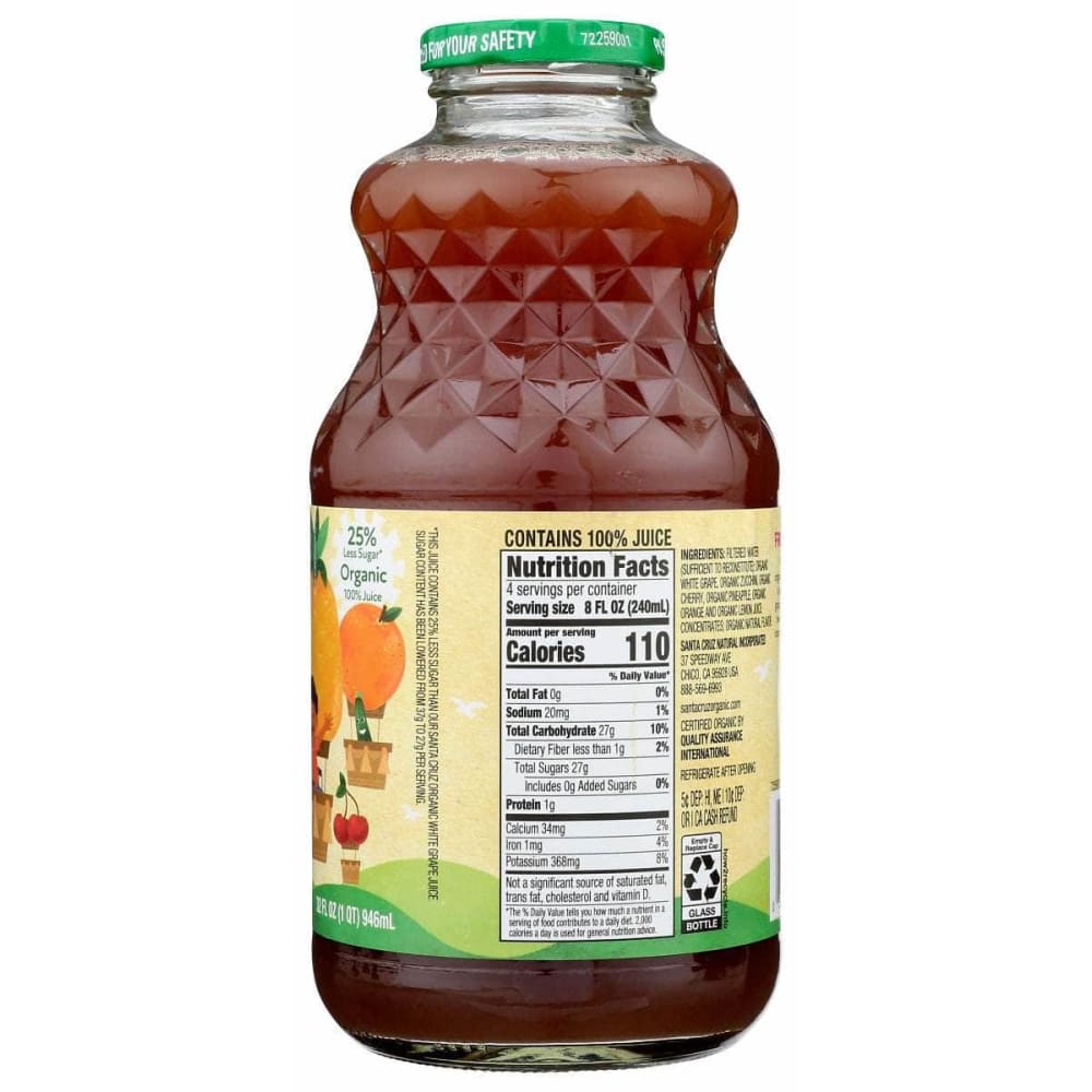 SANTA CRUZ Grocery > Beverages > Juices SANTA CRUZ: Organic Sensible Sippers Fruit Punch, 32 fo