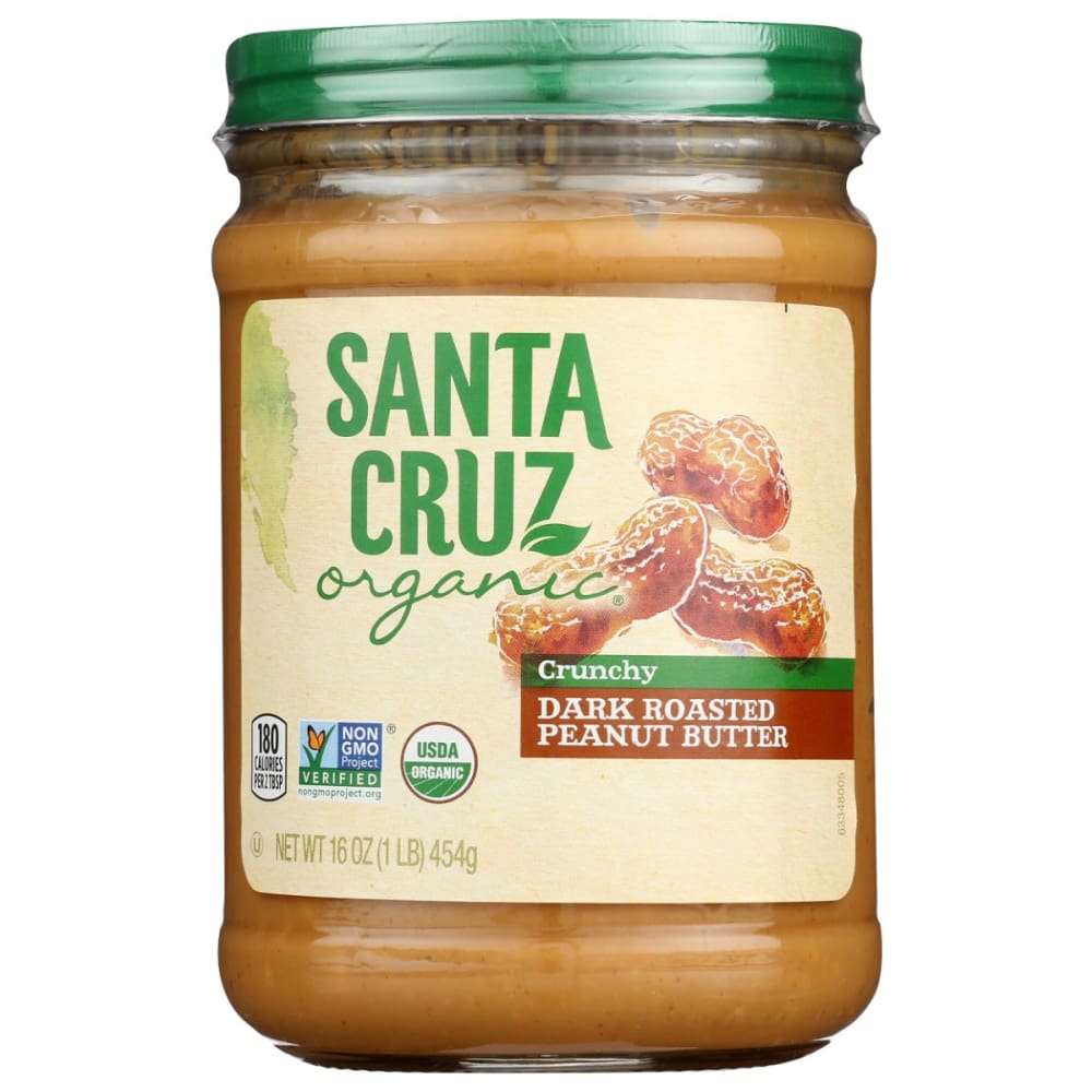 SANTA CRUZ: Peanut Btr Crn Dkrst Org 16 OZ (Pack of 4) - SANTA CRUZ