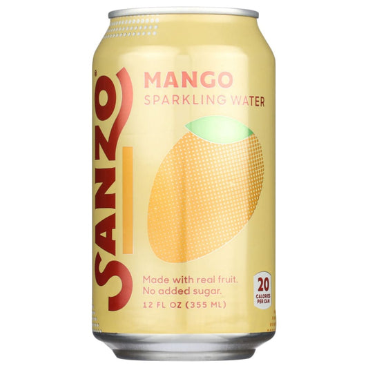 SANZO: Mango Alphonso Sparkling Water 12 fo (Pack of 6) - MONTHLY SPECIALS > Beverages > Water > Sparkling Water - SANZO