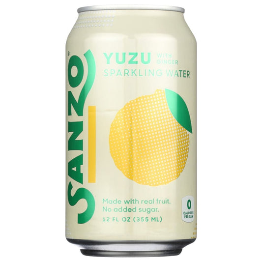 SANZO: Sparkling Water Yuzu 12 FO (Pack of 6) - MONTHLY SPECIALS > Beverages > Water > Sparkling Water - SANZO