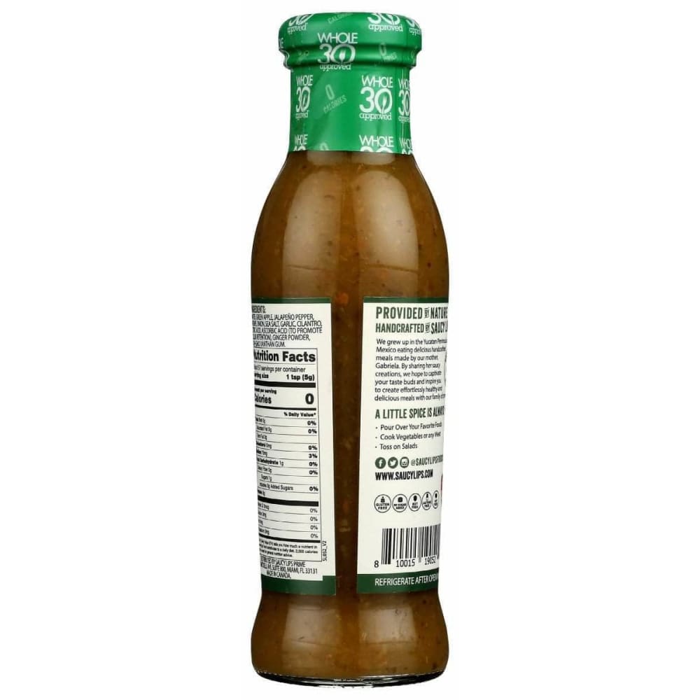 SAUCY LIPS Saucy Lips Sauce Jal Green Apple, 10 Oz