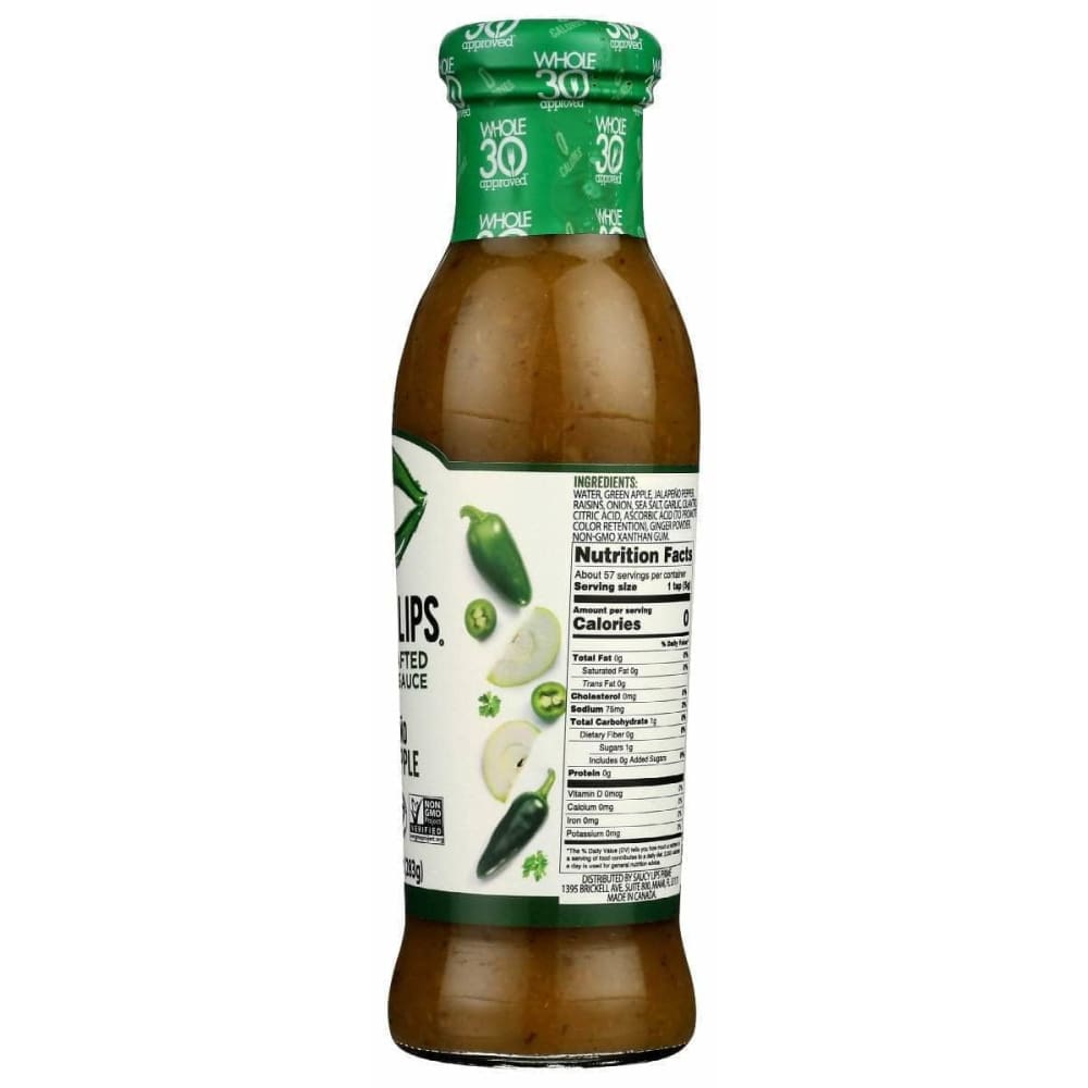 SAUCY LIPS Saucy Lips Sauce Jal Green Apple, 10 Oz