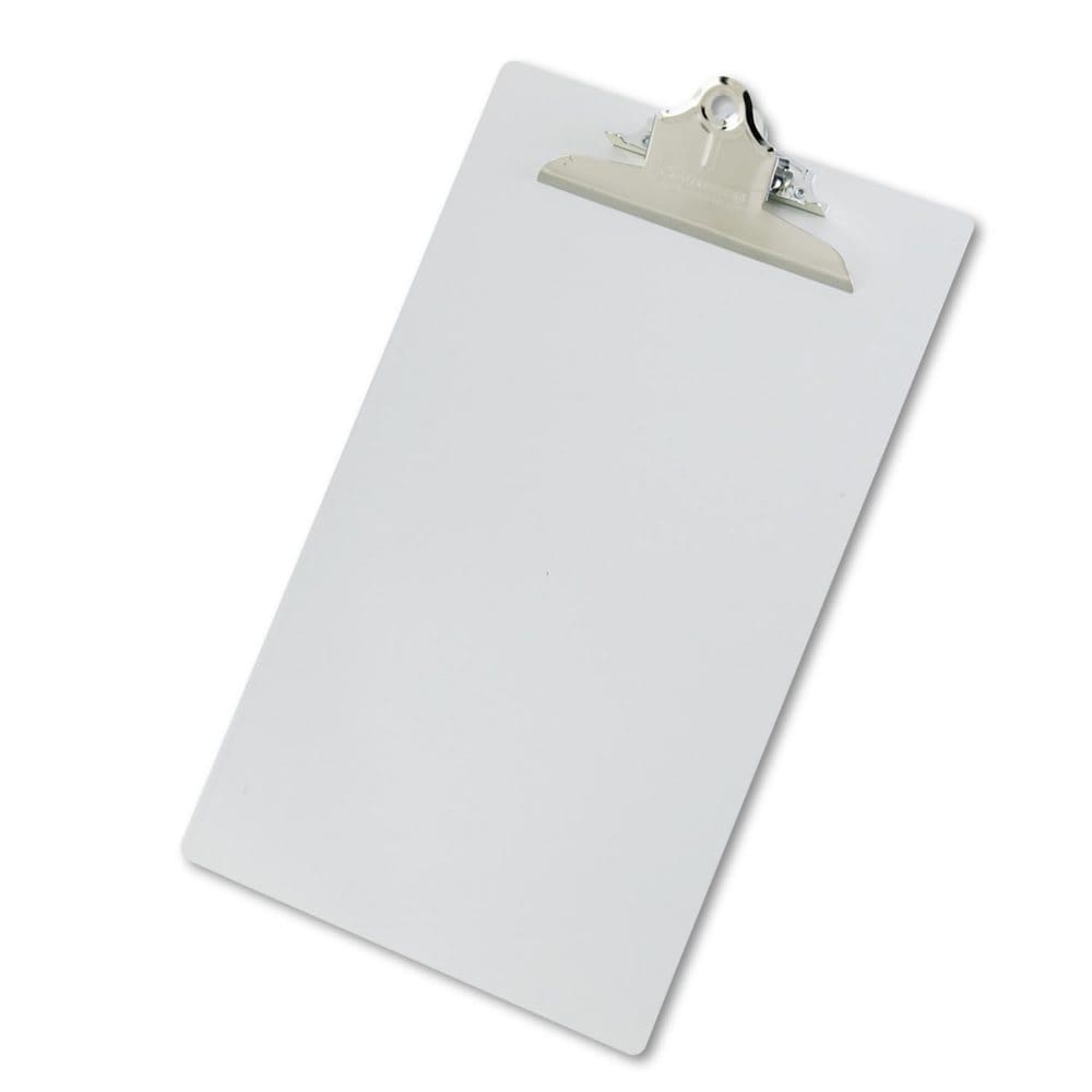 Saunders Aluminum Clipboard with High-Capacity Clip - 1 Capacity - Holds 8 1/2 x 14 - Silver (Pack of []) - Clipboards & Copy Stands -