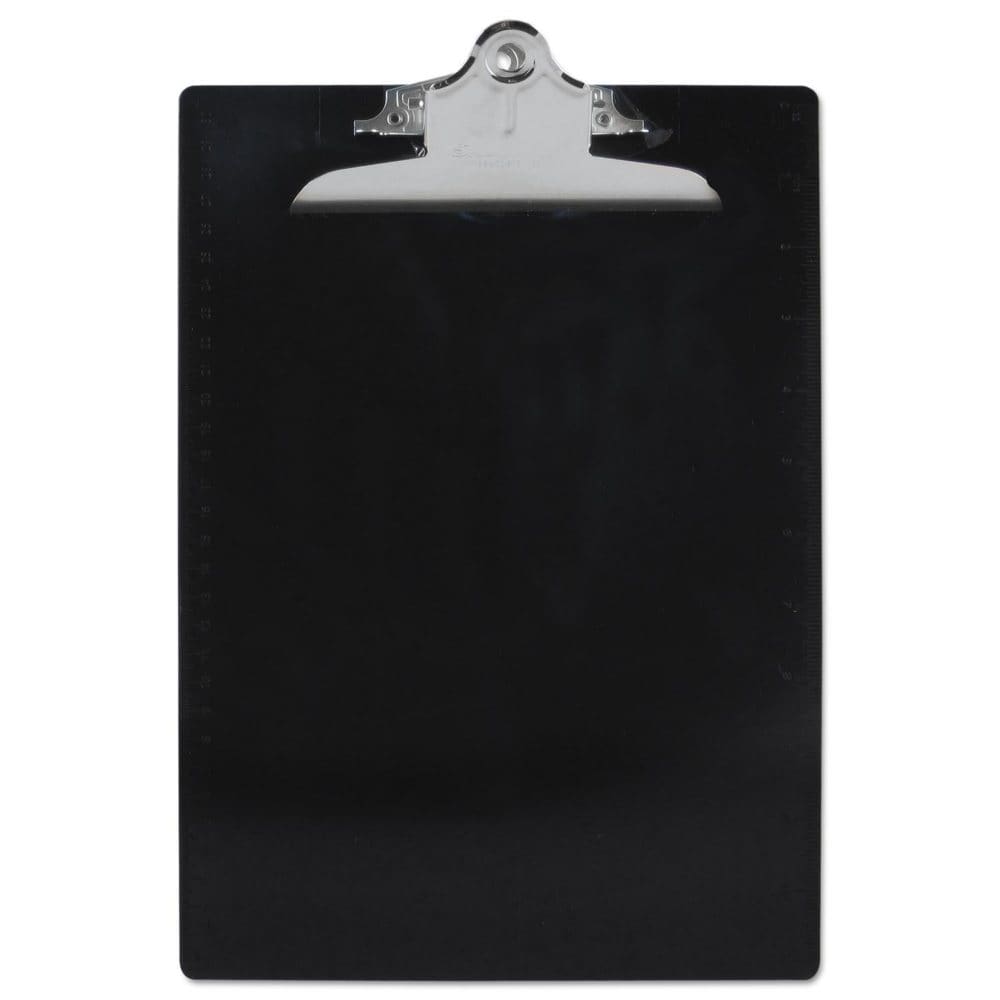 Saunders - Plastic Antimicrobial Clipboard 1 Capacity Holds 8 1/2W x 12H - Black (Pack of []) - Clipboards & Copy Stands - Saunders