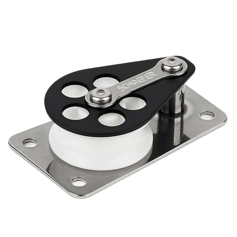 Schaefer Series 3 Flat Base/ Alum Cheek/ Delrin Sheave - Sailing | Blocks - Schaefer Marine