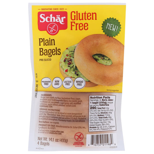 Schar: Bagel Plain (14.10 OZ) (Pack of 4) - Bread - Schar