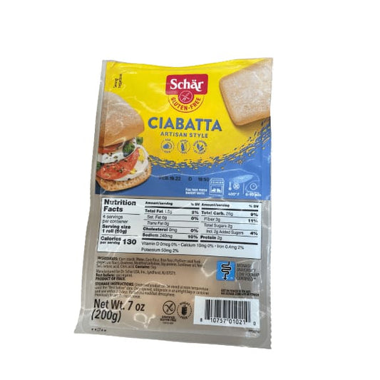 Schar Schar Gluten Free Ciabatta Rolls, Artisan Bread Rolls, 7 oz, 4 Count
