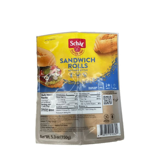 Schar Schar Gluten Free Sandwich Rolls, Artisan Style Hoagie Rolls, 2 Ct Bag