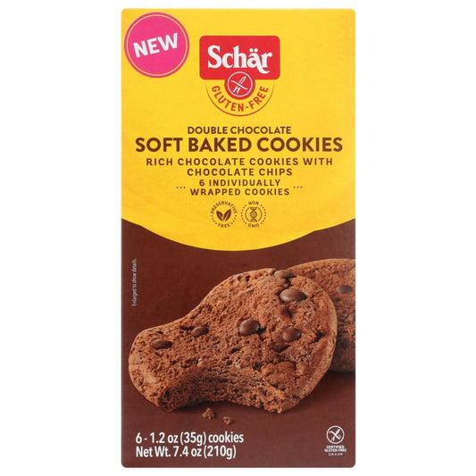 SCHAR: Soft Baked Double Chocolate Cookies 7.4 oz (Pack of 5) - Beverages > Coffee Tea & Hot Cocoa - SCHAR