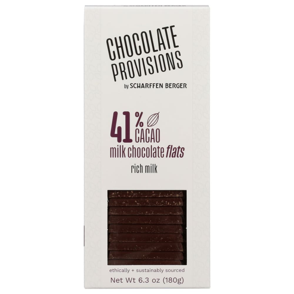 SCHARFFEN BERGER: 41 Percent Milk Chocolate Flats 6.3 oz (Pack of 4) - SCHARFFEN BERGER
