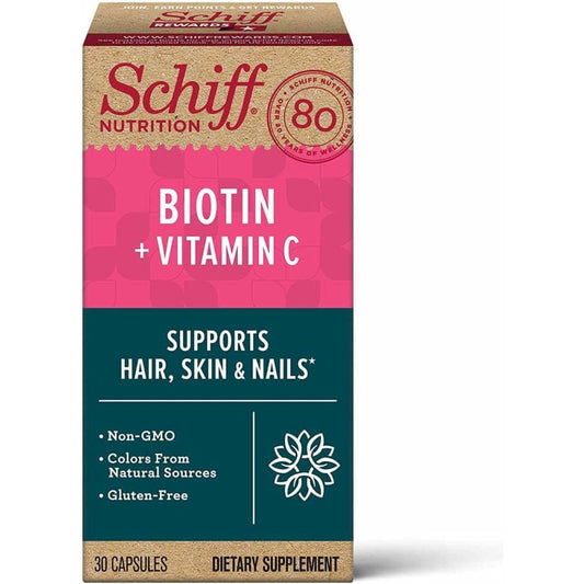 SCHIFF BIO FOODS SCHIFF BIO FOODS Biotin Vitamin C, 30 cp