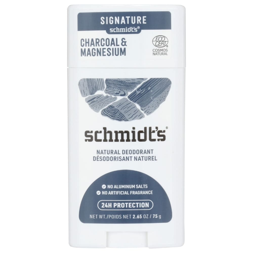 SCHMIDTS: Charcoal Magnesium Deodorant Stick 2.65 oz (Pack of 3) - Beauty & Body Care > Deodorants & Antiperspirants > Deodorant Stick -