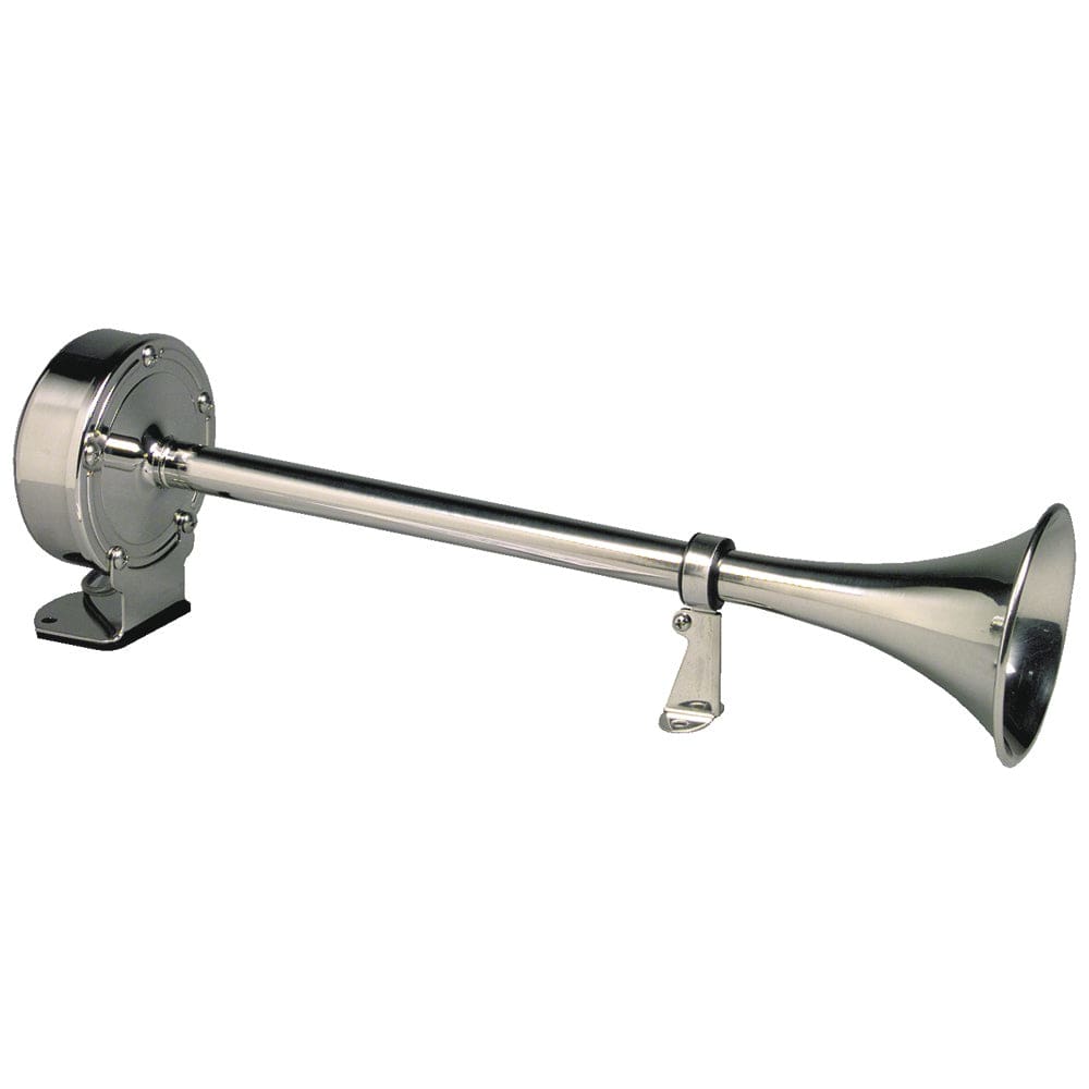 Schmitt Marine Deluxe All-Stainless Single Trumpet Horn - 12V - Boat Outfitting | Horns - Schmitt Marine
