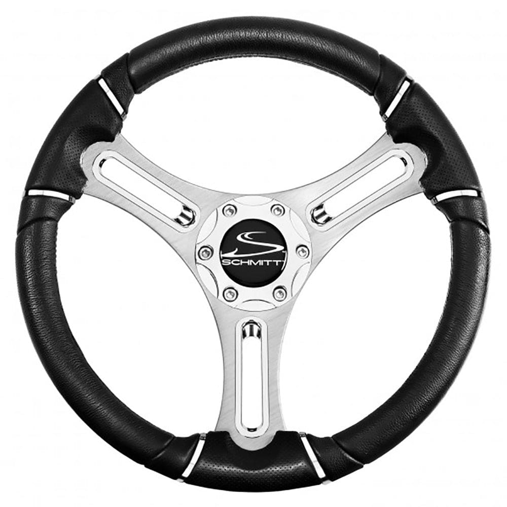 Schmitt Marine Torcello 14 Wheel - 04 Series - Polyurethane Wheel w/ Chrome Trim & Cap - Brushed Spokes - 3/ 4 Tapered Shaft - Marine