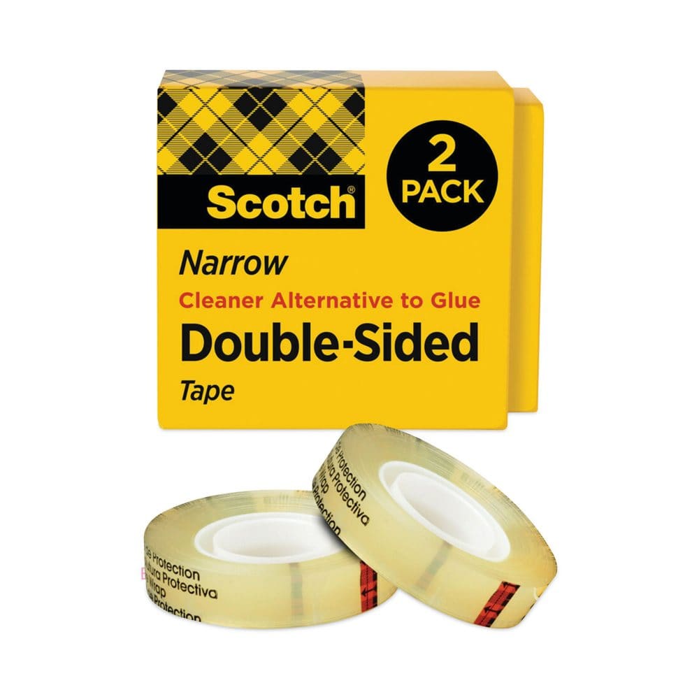 Scotch - 665 Double-Sided Tape 1/2 x 1296 3 Core Transparent - 2/Pack - Tape & Adhesives - Scotch