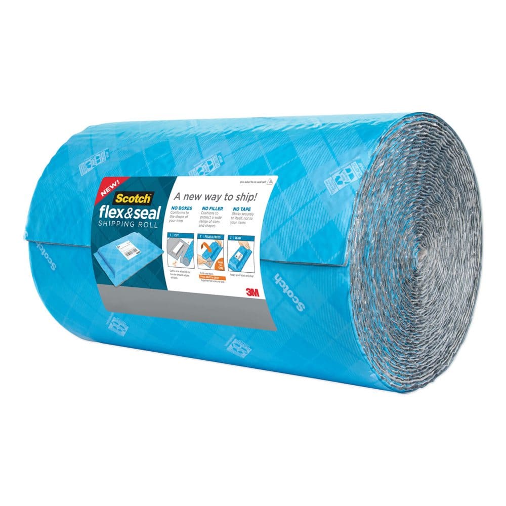 Scotch Flex and Seal Shipping Roll 15 x 50 ft Blue/Gray - Tape & Adhesives - Scotch