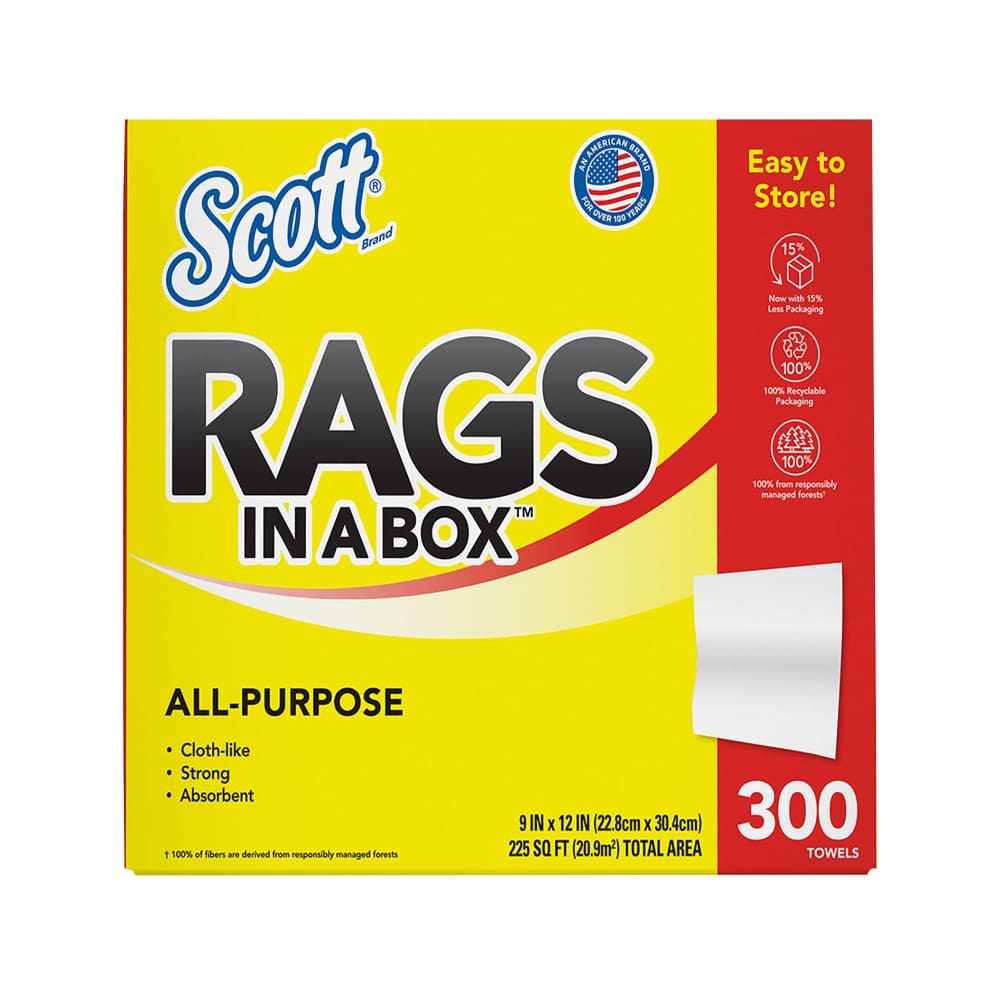 Scott Scott Rags in a Box 300-Sheet Paper Towel Roll - Home/Home/Home Improvement/Garage & Automotive/Detailing & Car Care/ - Scott