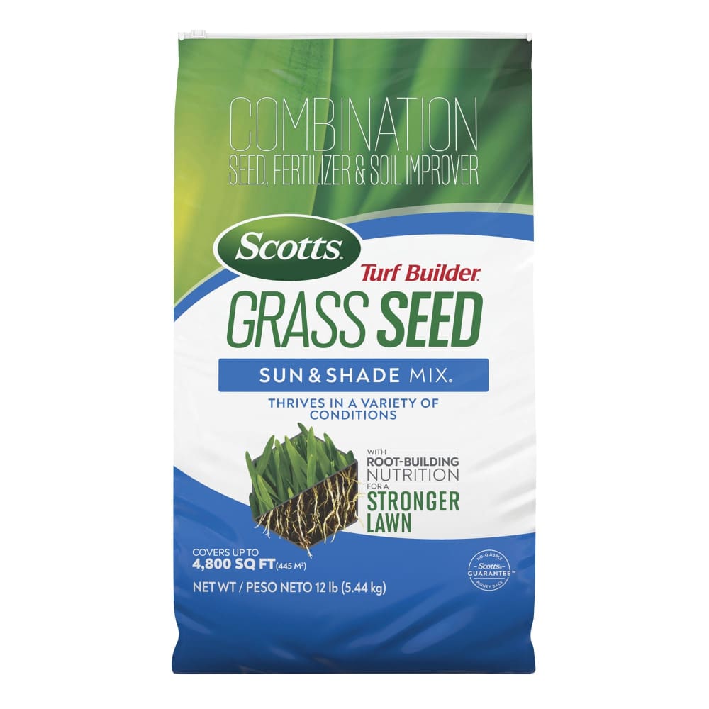 Scotts Scotts Turf Builder Grass Seed Sun & Shade Mix 12 lbs. - Home/Lawn & Garden/Fertilizer & Seed/ - Scotts