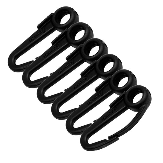 Scotty Nylon Snap Hook Black 6-Pack (Pack of 3) - Hunting & Fishing | Downrigger Accessories - Scotty