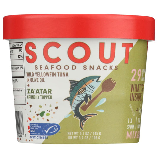SCOUT: Tuna Zaatar Snack Kit 5.1 OZ (Pack of 4) - Grocery > Pantry > Meat Poultry & Seafood - SCOUT
