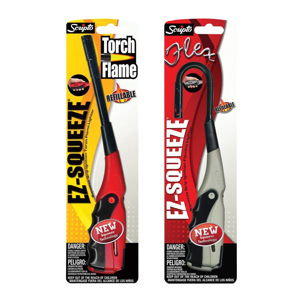 Scripto EZ Squeeze Torch and Flex Utility Lighters - Scripto