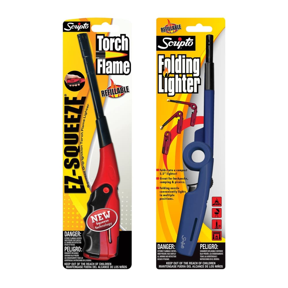 Scripto Folding Utlity Lighter and EZ Squeeze Torch - Scripto