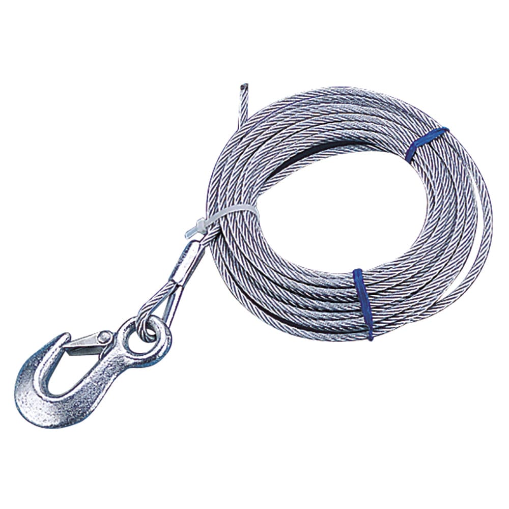 Sea-Dog Galvanized Winch Cable - 3/ 16 x 20’ - Trailering | Winch Straps & Cables - Sea-Dog