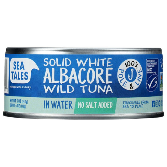 SEA TALES: Albacore Tuna In Water No Salt Added 5 oz (Pack of 5) - Grocery > Meal Ingredients > Fish Food - SEA TALES