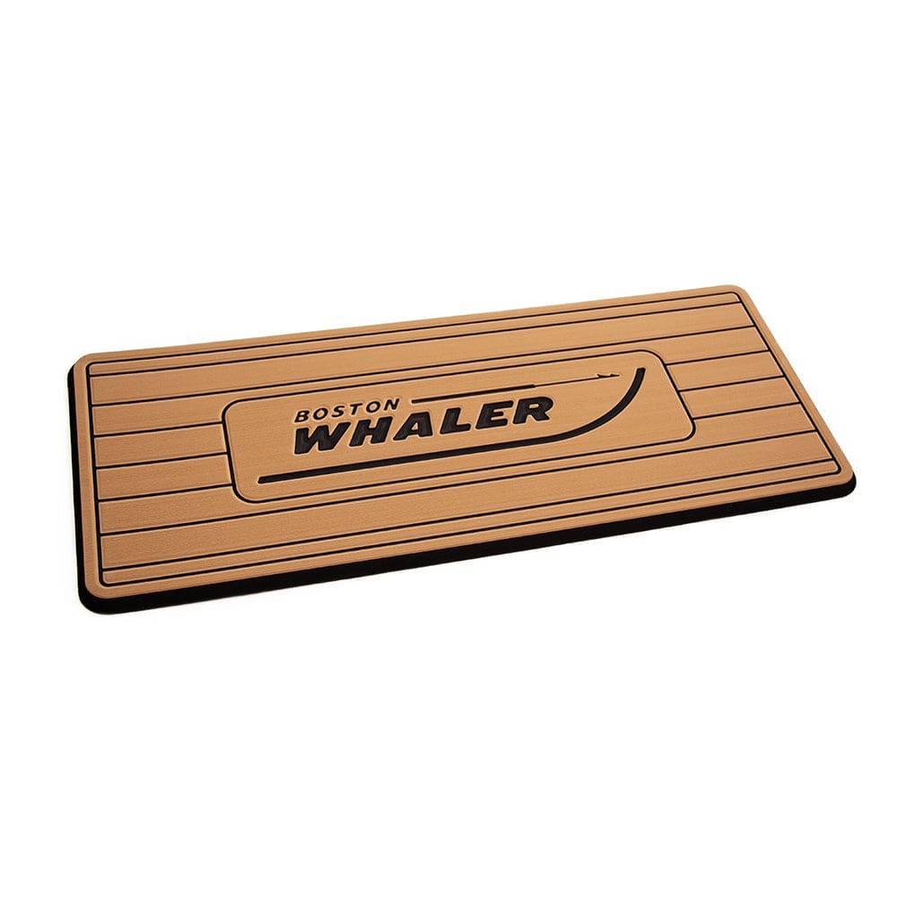 SeaDek Boston Whaler Helm Pad - Mocha/ Black Brushed w/ Routed Teak Lines - Boat Outfitting | Deck / Galley - SeaDek